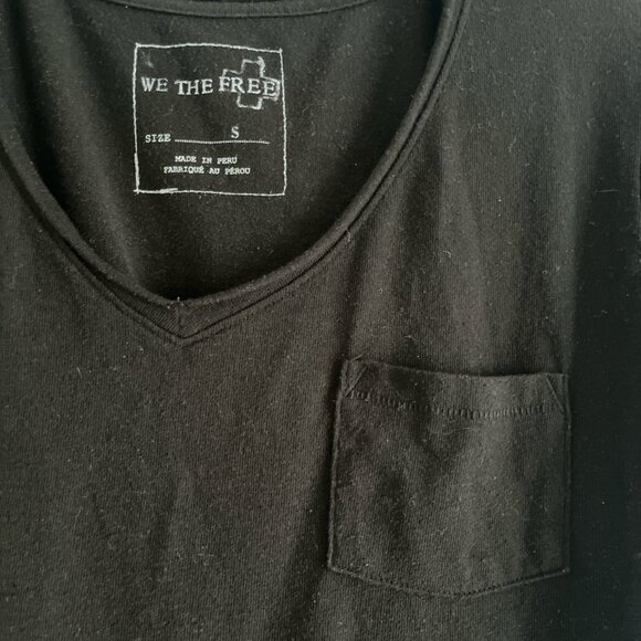 We The Free T-Shirt Bundle (2) Oversized Black Curved Hem Tee & White Cropped S - Picture 4 of 9